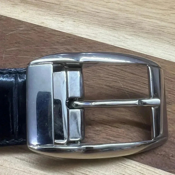 HAROLD POWELL Black Concho Leather Belt - SZ Medium - MADE IN ITALY - Picture 15 of 15